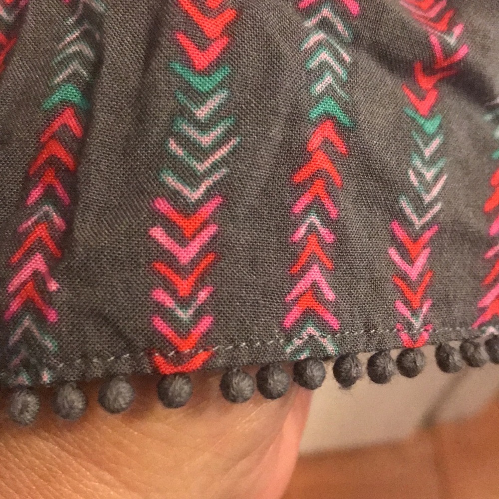 Xhilaration gray w/multi color detail romper - Picture 4 of 10